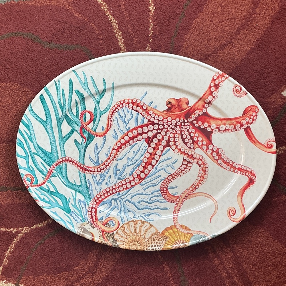 Williams Sonoma Octopus Decorative Oval Platter